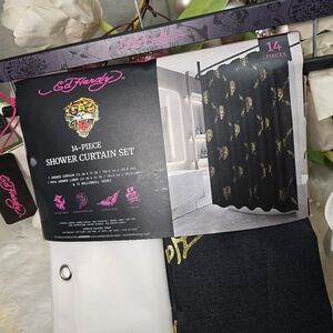 Ed Hardy 14 piece shower curtain set Brand new